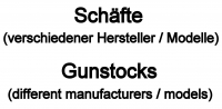 SCHÄFTE (versch. Hersteller - Modelle)