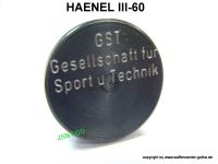 Bodenstück -graviert- >GST Gesellschaft für Sport u. Technik< (Metallausführung) HAENEL III-60