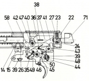 >Steg (von Abzugseinrichtung)< HAENEL 303-8 Super / 303-Super