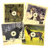 Tierzielscheiben-Set je 10x REHBOCK / WILDSCHWEIN / HIRSCH / FUCHS 14x13,5cm