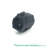 >Kornfuß 2. Ausführung aus Aluminium-schwarz eloxiert (Eigenfertigung)< FEINWERKBAU LP80