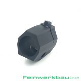 >Kornfuß 2. Ausführung aus Aluminium-schwarz eloxiert (Eigenfertigung)< FEINWERKBAU LP90