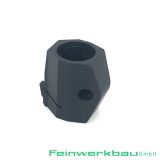 >Kornfuß 2. Ausführung aus Aluminium-schwarz eloxiert (Eigenfertigung)< FEINWERKBAU LP90