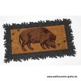 Fussmatte >KEILER< mit Blätterrand