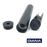 >Schalldämpfer 16mm< DIANA 34 - 350 Magnum mit Metallkorn und andere Luftgewehre mit 16mm Lauf-Außendurchmesser (zum Aufstecken)