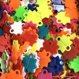 Plastik-Abschieß-Sterne (farbig) 1000 Stück für Schießbude & Freizeit (mit Unbedenklichkeitsbescheinigung für Schießbuden)