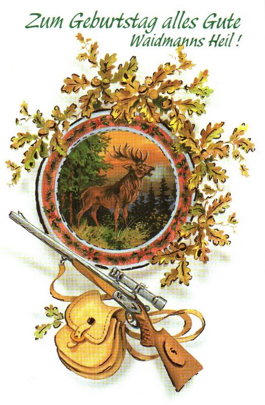 Jagd Geburtstagskarte Glückwunschkarte Jagen schiessen Jagd und