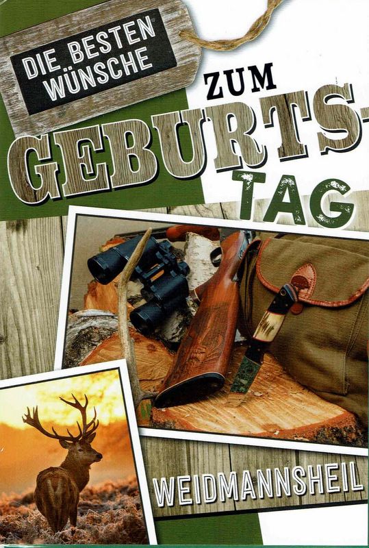 Jagd Geburtstagskarte Glückwunschkarte Jagen schiessen Jagd und