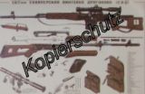 Waffenposter / Teilezeichnung >KALASCHNIKOV - MAKAROV - SIMONOV - DRAGUNOV< 120x80cm